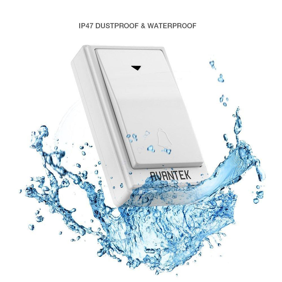 Wireless Doorbell - 36 Melodies, 200m. Range, Waterproof