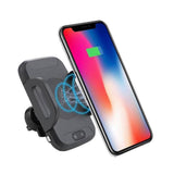 Wireless Charger Car Phone Mount - Sensor Auto-Clamp, QC 3.0 Adapter