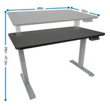 Electric Height Adjustable Standing Desk | 48x30 in